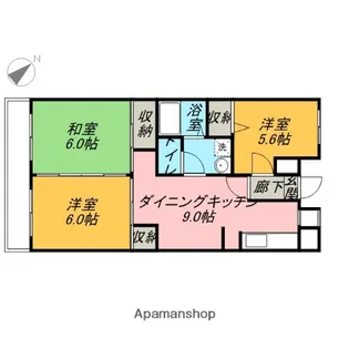 プランドール吉野【3階】の間取り