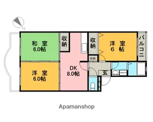 クレール北浜【102.号室】の間取り
