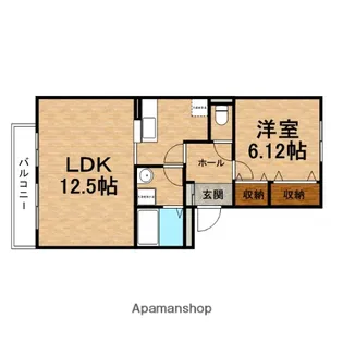 クレスト【3階】の間取り
