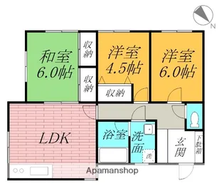 勝栄ハイツウエスト【201号室】の間取り