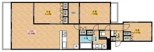 テラス本八幡【5階】の間取り