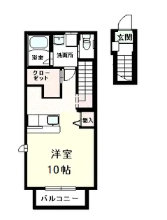 クローバーコート【2階】の間取り