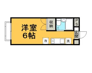 エステート沼尻【1階】の間取り