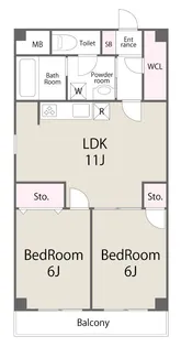フロレセール【6階】の間取り