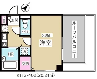 フェースタワーⅢ【4階】の間取り