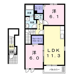 SOL SUBIR Ⅱ【2階】の間取り