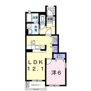 フラワーコート【1階】の間取り