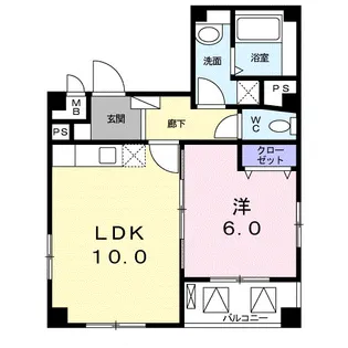グラース ビオラⅡ【3階】の間取り