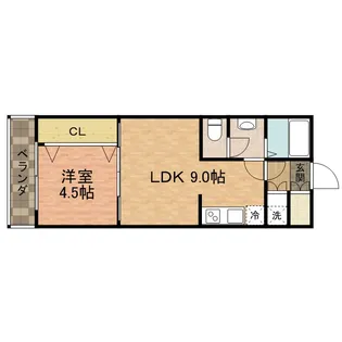 オキナマンション【1階】の間取り