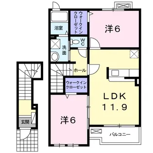 アンジュ アムール A【2階】の間取り