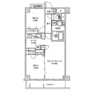 オチェアーノ南行徳【3階】の間取り