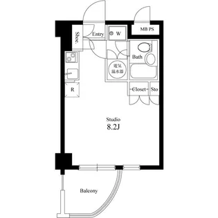 つくば5号館【0609号室】の間取り