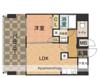 グランカーサ行徳【607号室】の間取り