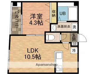 PRO RISE COURT【203号室】の間取り
