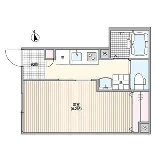 1Kの間取り画像