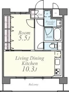 ヒルフォート常盤【6階】の間取り