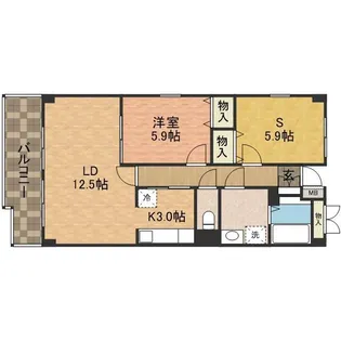 グランシャリオ【4階】の間取り