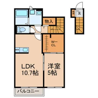 千葉県市川市田尻5丁目【アパート】の間取り