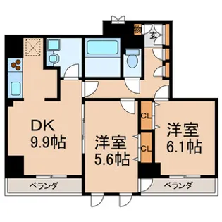 セラピアザ船橋【6階】の間取り
