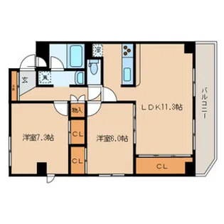 マーメイドラグーン【2階】の間取り