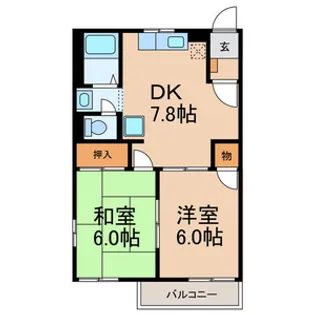 スカイハイツ【1階】の間取り