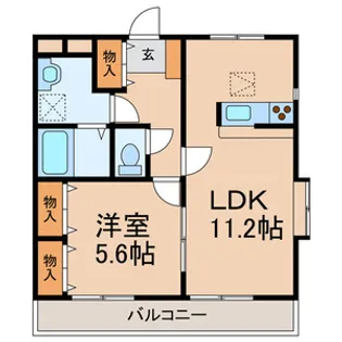 プリムローズK【1階】の間取り