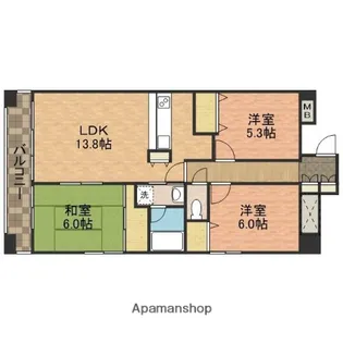 グランリーブル【101号室号室】の間取り
