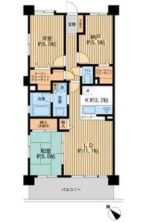 レジディア東松戸【3階】の間取り
