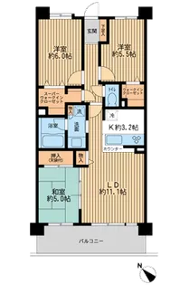 レジディア東松戸【1階】の間取り