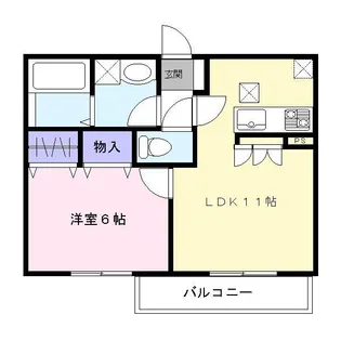 メゾンヴェール徳住【1階】の間取り