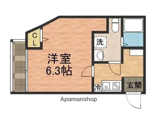 モダンライト中山【103号室】の間取り