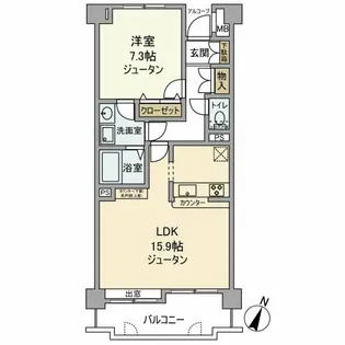 エヴァーグリーン東立石【4階】の間取り
