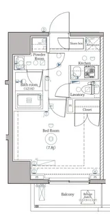 DIPS上野NORTH【6階】の間取り