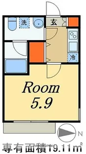 フェリスヴィラ船橋【3階】の間取り