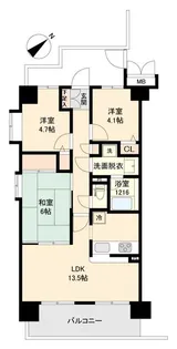 RJRリクロス立石【0201号室】の間取り