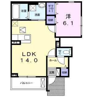 メゾン・ファミーユ【1階】の間取り