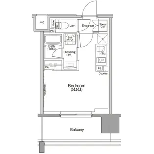 ザ・パークハビオ行徳駅前【4階】の間取り