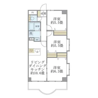 西船橋スクエアガーデン【5階】の間取り