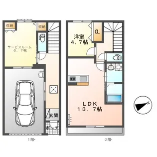 G・シエルクレール【2階】の間取り
