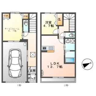 G・シエルクレール【2階】の間取り