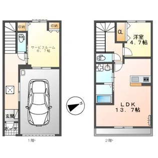 G・シエルクレール【2階】の間取り