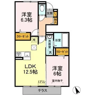 リヴェールⅡ【1階】の間取り