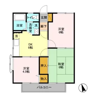 ドミール金子【2階】の間取り