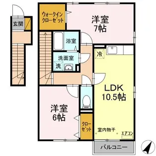 トップⅤⅥⅦⅧ【2階】の間取り