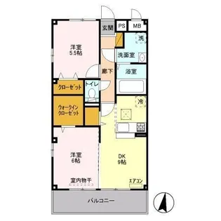 グランブルー【1階】の間取り