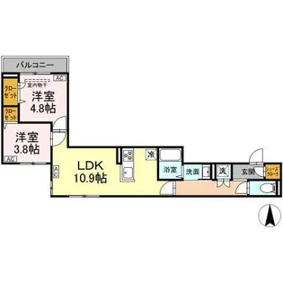 セレスティア南篠崎町【2階】の間取り