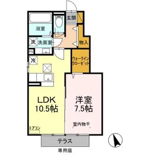 ユウ・デルニエ【1階】の間取り