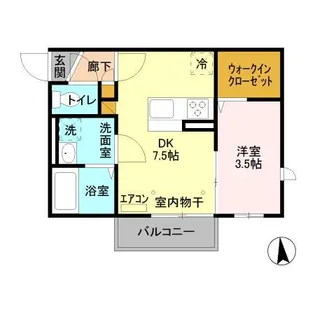 グリーンハイム東船橋【2階】の間取り