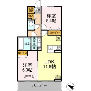レジデンスヒルトップⅨ【3階】の間取り