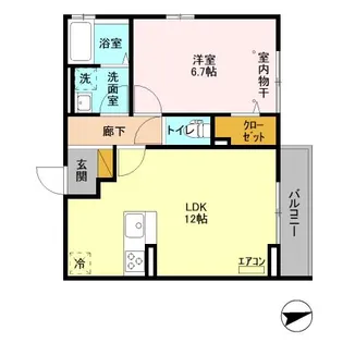 アウラ西船【3階】の間取り